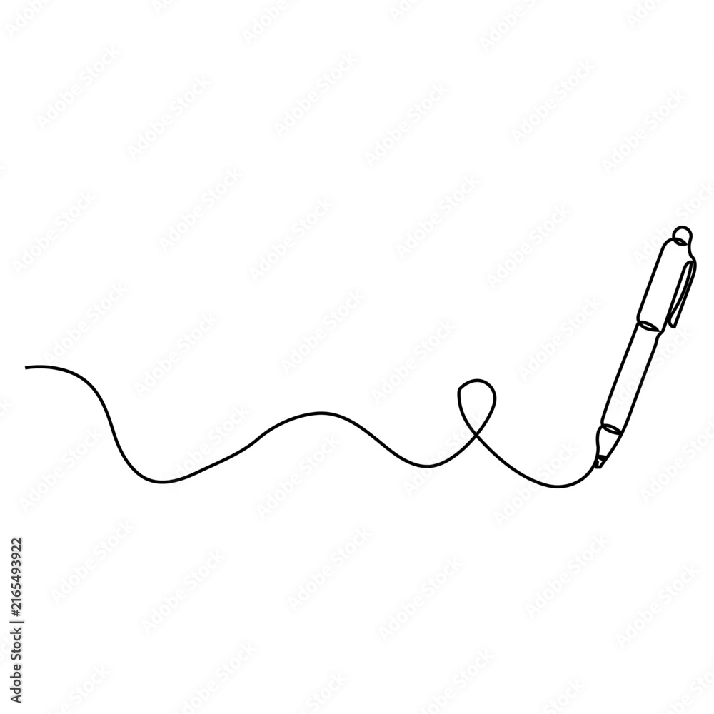 Obraz premium line art with pen