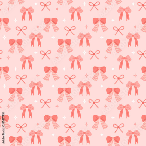 bow ribbon coquette seamless pattern