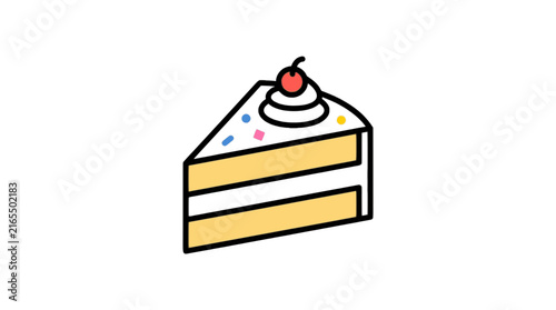 Layer cake slice icon