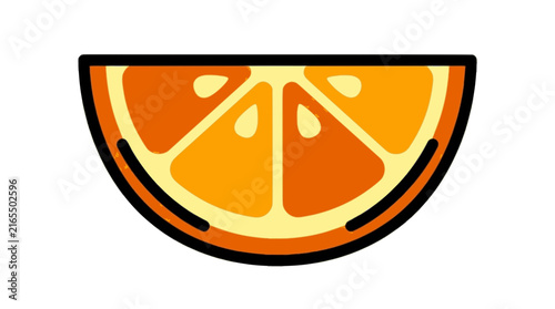 Orange slice vector illustration