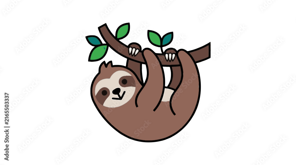 Naklejka premium Sloth jungle animal icon