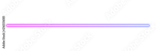 Pink and Blue Gradient Glowing Neon Line Graphic Element Isolated on Transparent Background