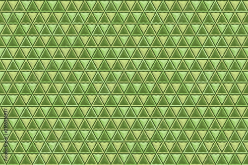 Seamless geometric pattern. Abstract green background with a wavy triangle texture. Vector illustration.