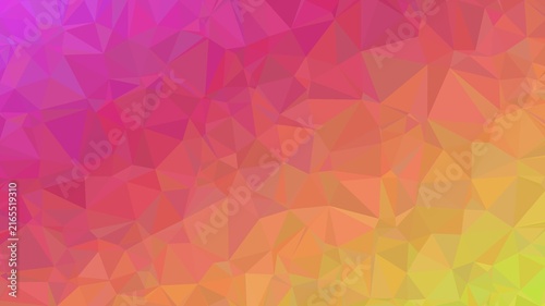 Canvastavla Abstract geometric low poly background with pink orange yellow gradient for design and art projects