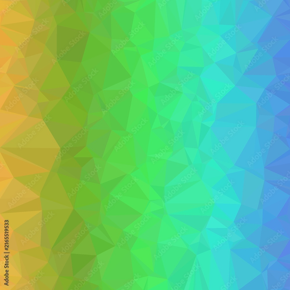Obraz premium Geometric triangle pattern background featuring vibrant yellow green and blue gradient colors designed for modern digital art and professional web design.