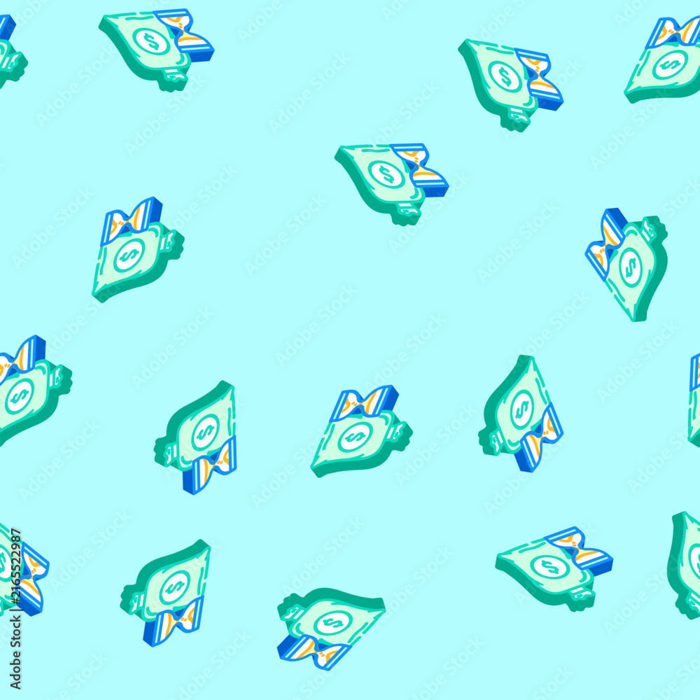 Fototapeta premium loan repayment budget planning isometric seamless pattern. loan repayment budget planning sign illustration