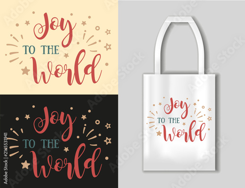 Joy to the World Christmas Hand Lettering Design