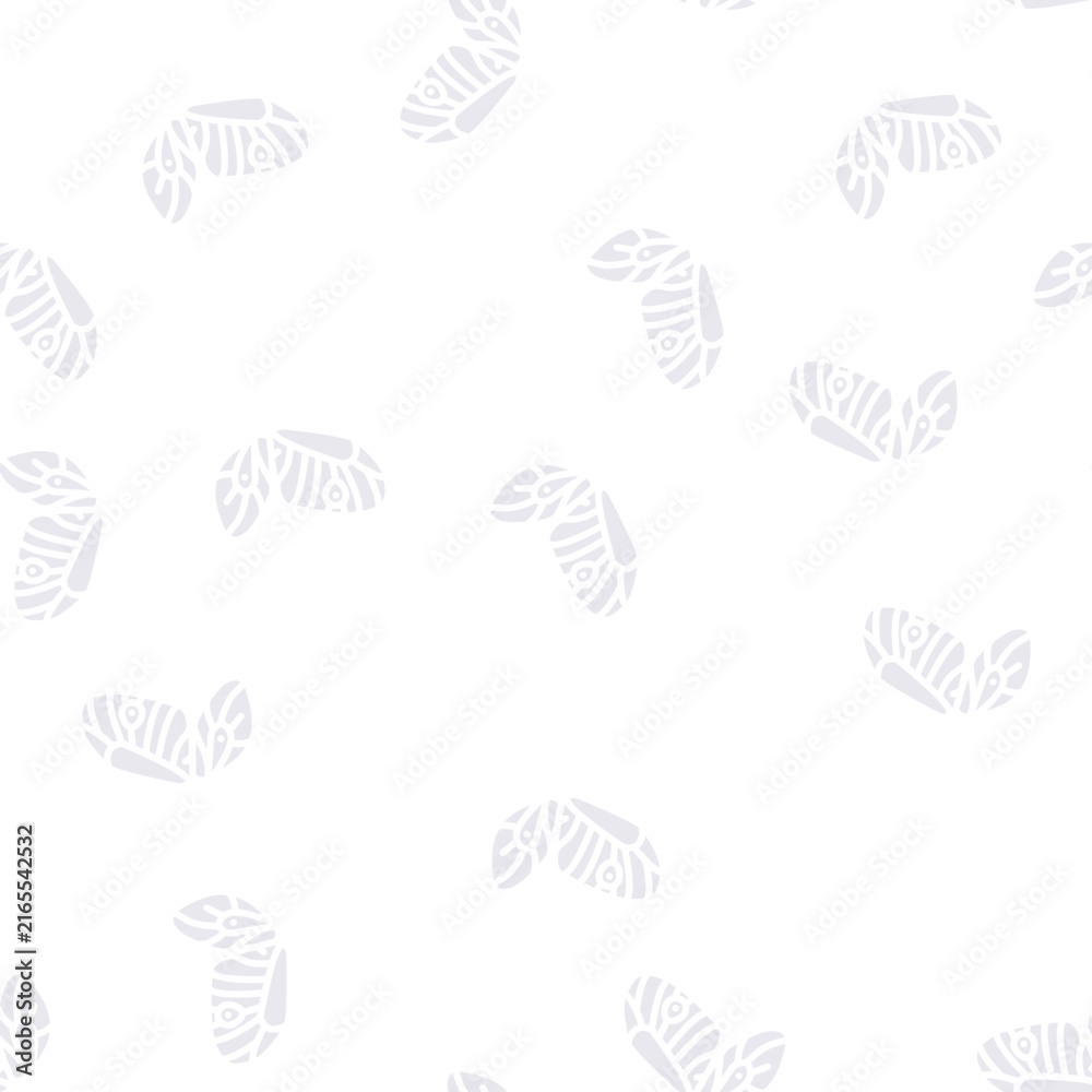 Fototapeta premium butterfly wing glyph vector seamless pattern. butterfly wing thin illustration