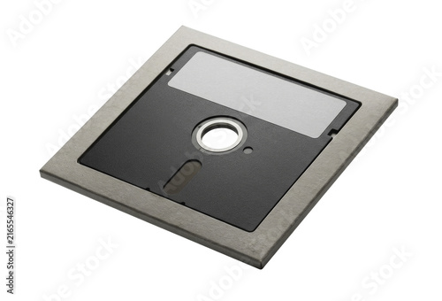 Plakat Vintage 5.25 inch floppy disk on a grey background