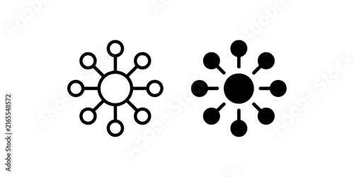 Network Nodes, Connections and Data Flow Icon Collection