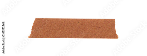 Vintage brown kraft paper strip with uneven torn edges and natural fiber texture