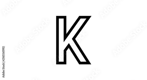 Monogram letter k outline graphic design element
