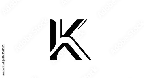 Stylized letter k monogram logo design