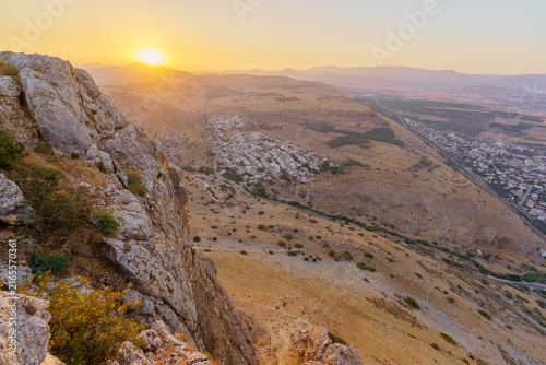 Sunset view of Mount Arbel National Park