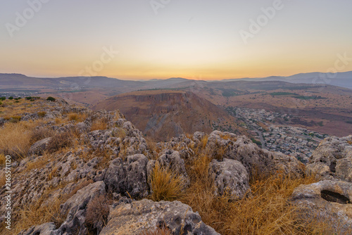 Sunset view of Mount Arbel National Park