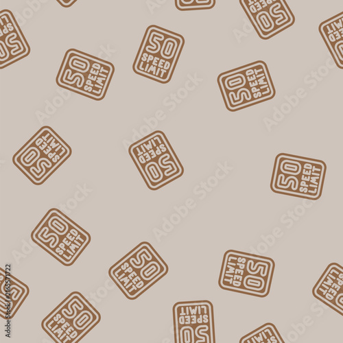 Foto speed limit highway road glyph vector seamless pattern