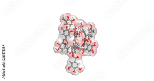 фотографія Tannic acid, naturally occurring plant polyphenol tannin with astringent/ antiox