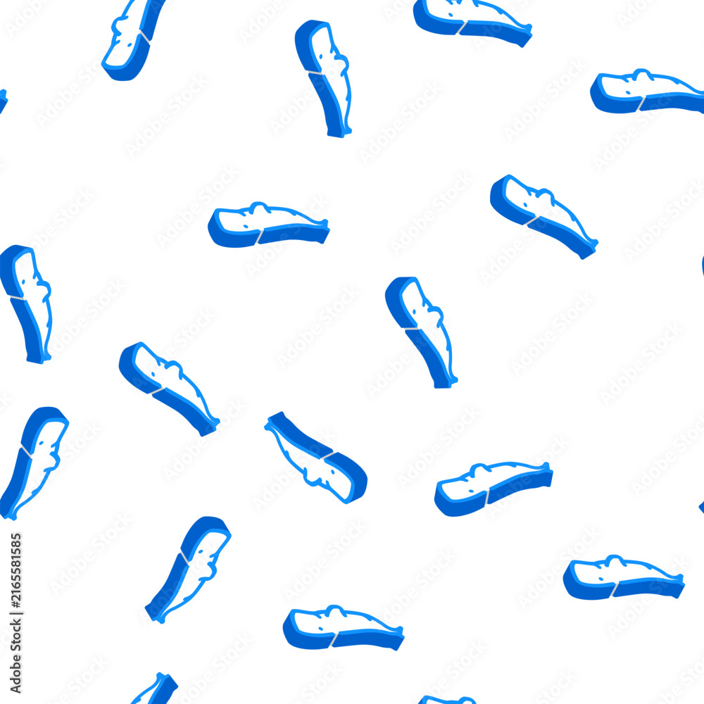 Naklejka premium whale marine mammal animal isometric seamless pattern. whale marine mammal animal sign illustration