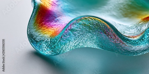 Iridescent flow abstract colorful liquid motion design