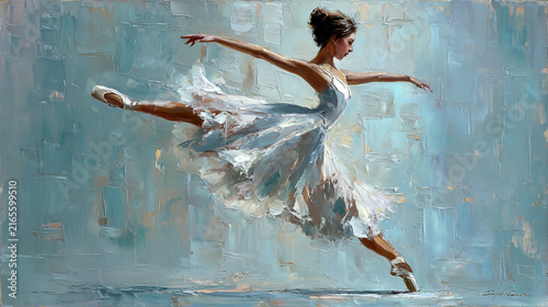 A beautiful ballerina  is dancing
