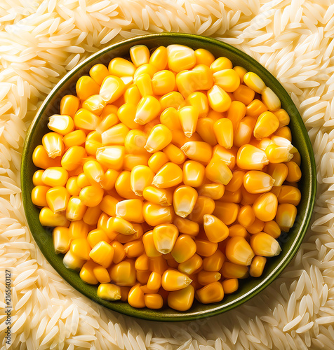 Yellow corn kernels