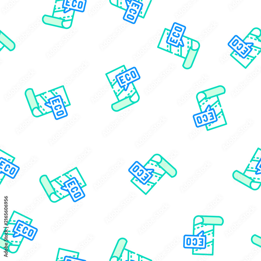 Fototapeta premium eco material for renovation vector seamless pattern eco material for renovation sign illustration