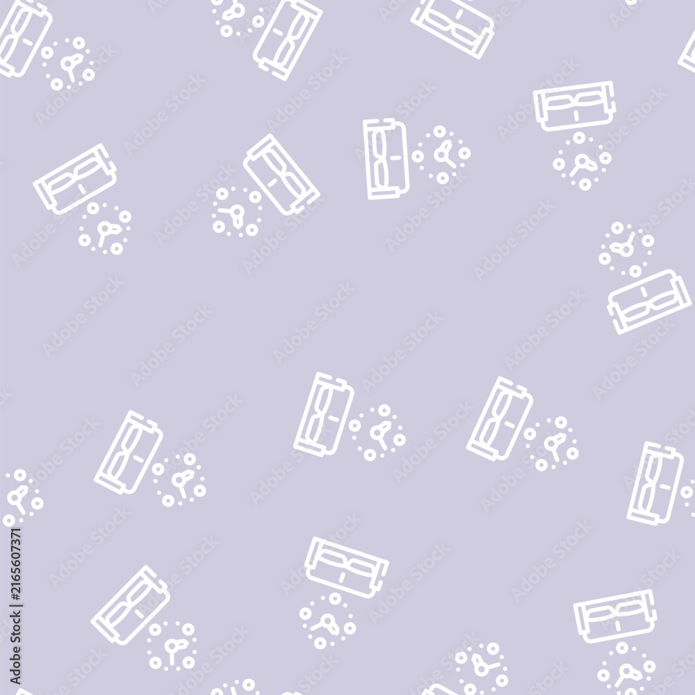 Fototapeta premium clock design tool on wall line seamless pattern clock design tool on wall thin line illustration