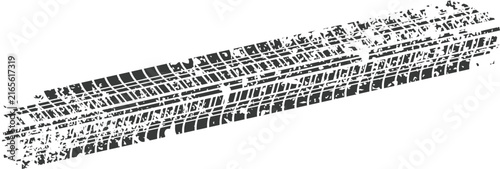 Canvas Print Car tire tread marks isolated on transparent background illustrating heavy duty rubber impressions for automotive vehicle graphics construction machinery and industrial equipment designs