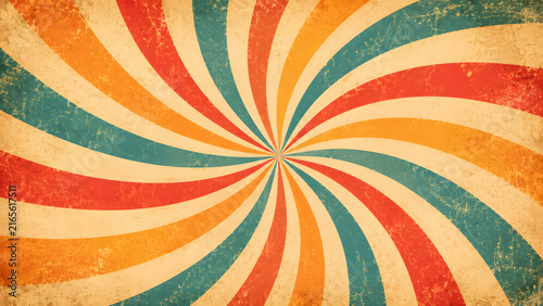 Obraz na płótnie vintage sunburst pattern