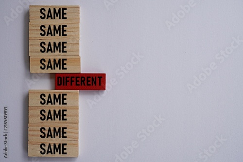 Fotografía DIFFERENT words among SAME words