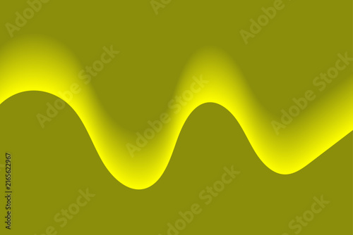 Abstract golden wave pattern on a dark olive green background fluid and dynamic design