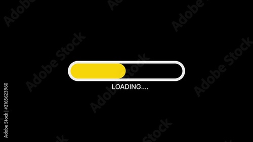Animated GIF of a loading bar—a yellow line advancing—with a transparent background.