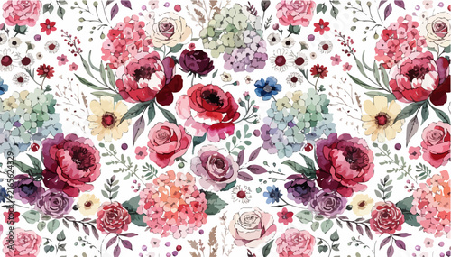 Delicate Wildflower Collection with Rich Watercolor Petal Textures