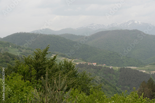 Picturesque landscape of the Lesser Caucasus mountain range, located in Armenia.