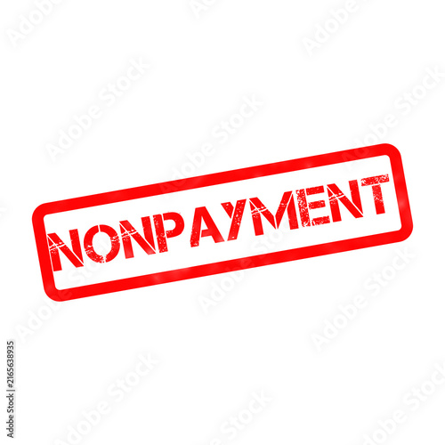 Canvastavla Red nonpayment rubber stamp on white background