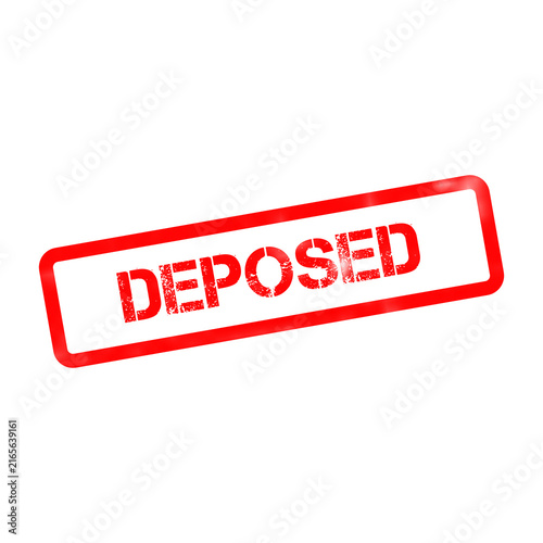 Fotografía Deposed red rubber stamp on white background