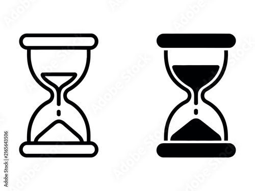 Hourglass end icon editable designs bundle
