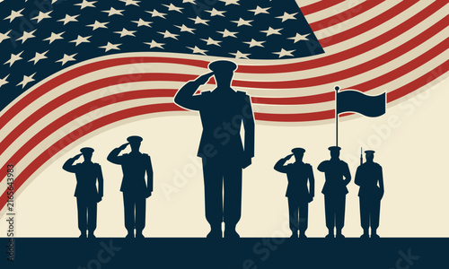 happy veterans day honoring all who served american flag soldier