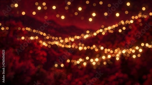 Twinkling lights blurred background abstract warm glow