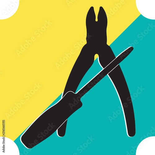 Industrial Worker Silhouette Vector Illustration with Pickaxe