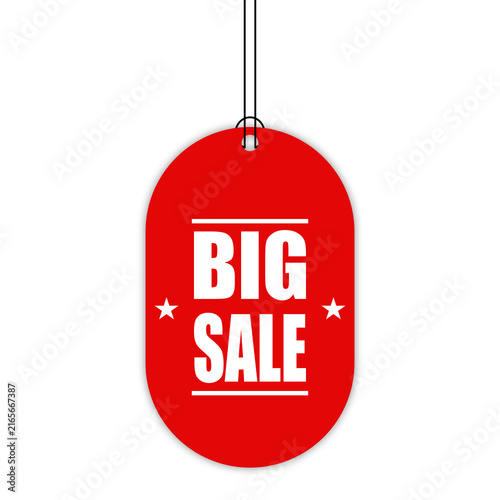 Big Sale Red Price Tag Hanging Discount Label