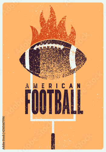 American Football Tournament typographical vintage grunge style poster design. Retro vector illustration.