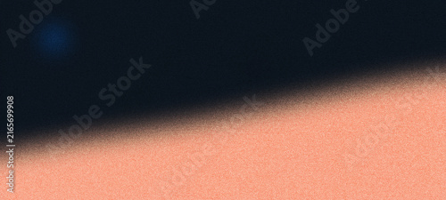 Cuadro en lienzo Abstract planet surface with blue moon rising