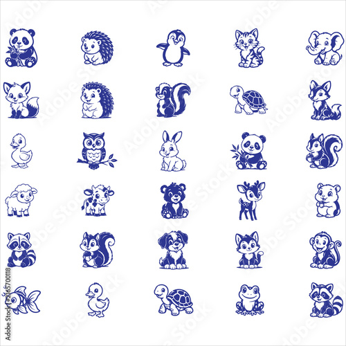 Woodland Animals SVG Bundle,Forest Animal