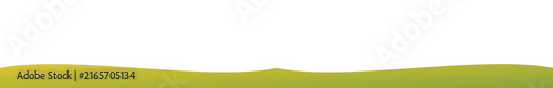Olive green soft wavy landscape line border with gradient on a white background surface