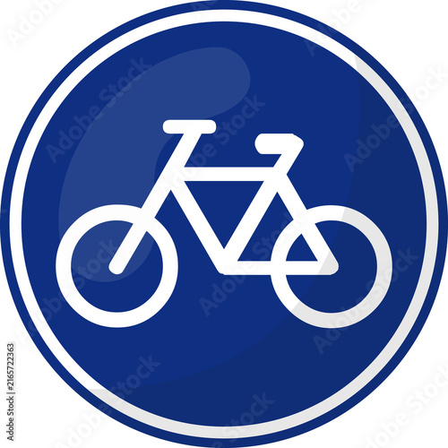 Bicycle Lane Traffic Sign Icon