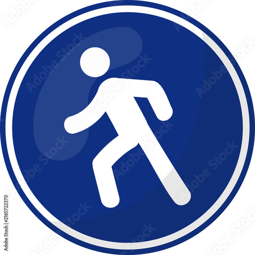 Pedestrian Crossing Road Sign Symbol