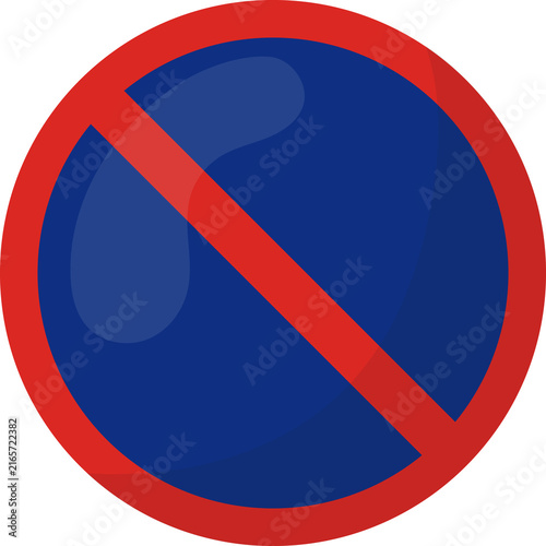 No parking traffic sign icon