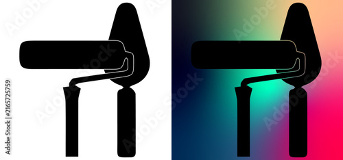 Photography Industrial Worker Silhouette Vector Illustration with Pickaxe