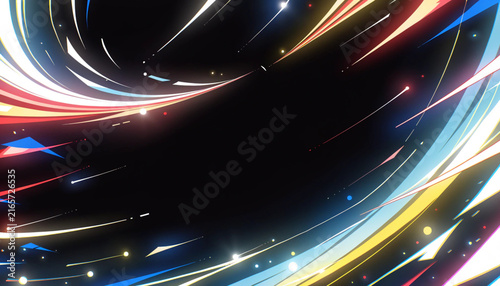 Dynamic Multi Color Speed Lines and Vortex Swirl Background